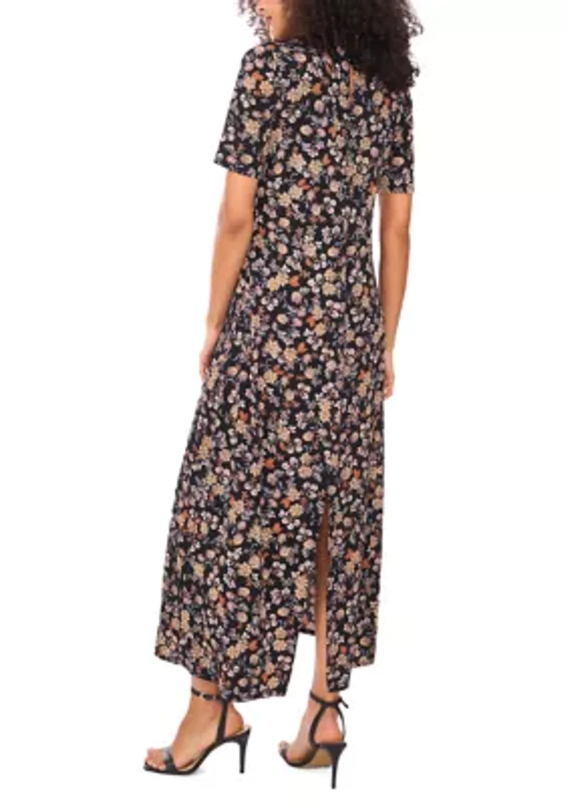 Women's Short Sleeve Floral Dress