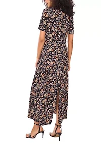 Women's Short Sleeve Floral Dress