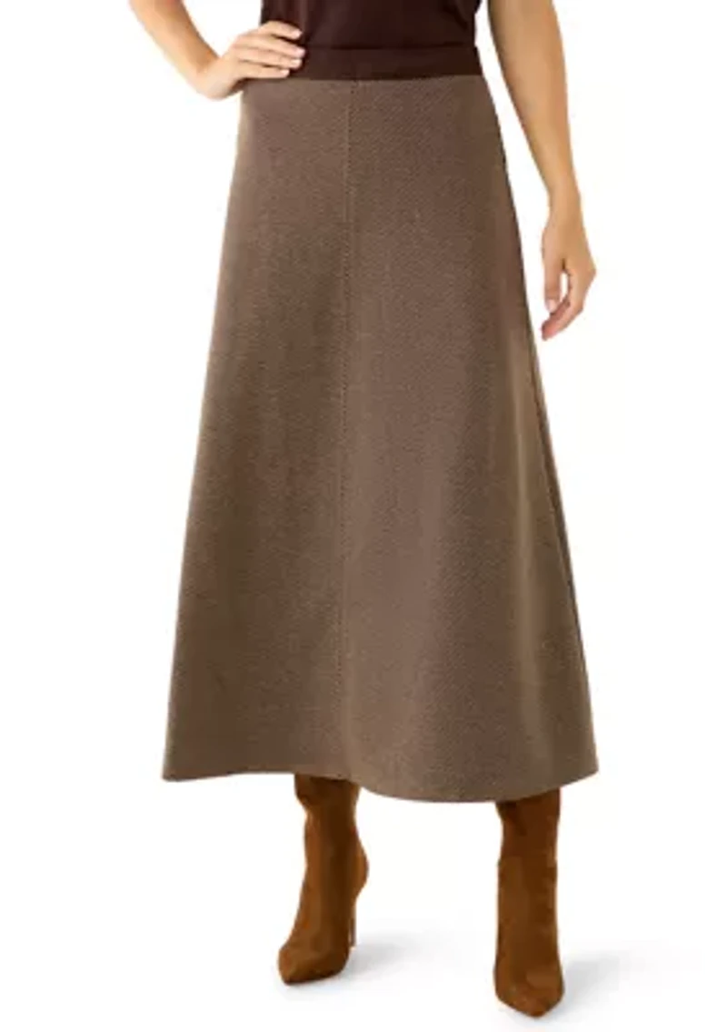 Women's Vegan Suede A-Line Skirt