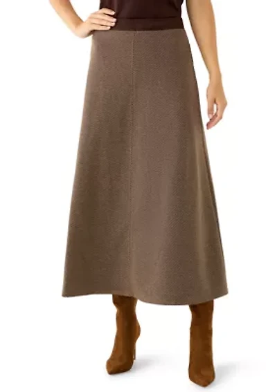 Women's Vegan Suede A-Line Skirt