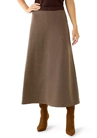 Women's Vegan Suede A-Line Skirt