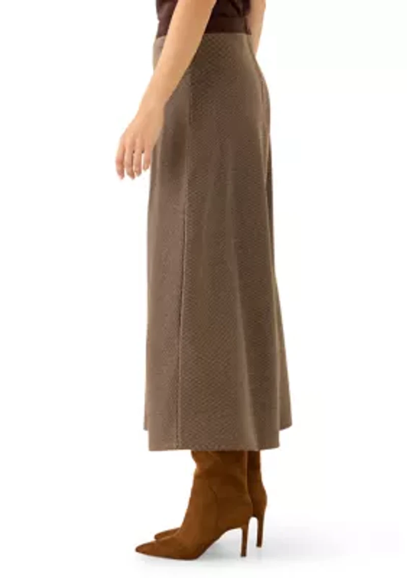 Women's Vegan Suede A-Line Skirt