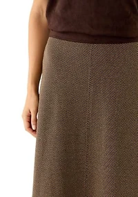 Women's Vegan Suede A-Line Skirt