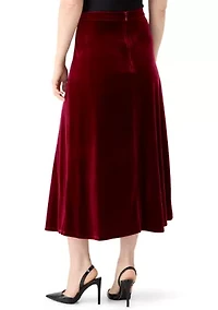 Women's Sequin Velvet Midi Skirt