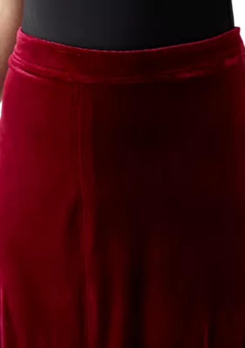 Women's Sequin Velvet Midi Skirt