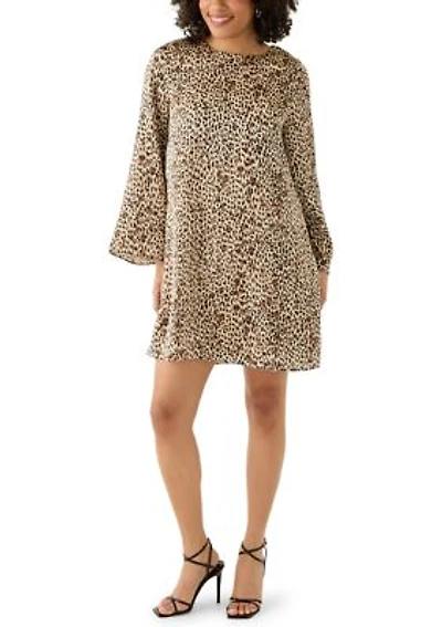 Women's Long Sleeve Leopard Print Dress