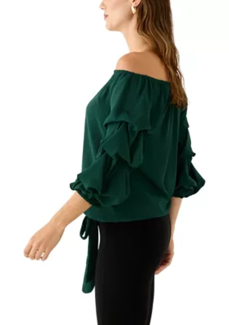 Women's Off the Shoulder Cha Sleeve Blouse
