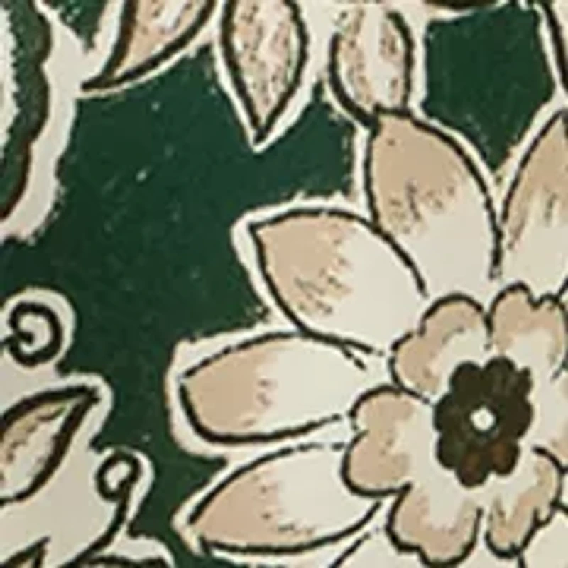 Women's 3/4 Sleeve Split Neck Button Front Floral Blouse