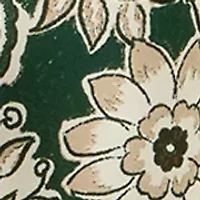 Women's 3/4 Sleeve Split Neck Button Front Floral Blouse