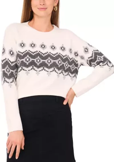 Women's Long Sleeve Crew Neck Sweater