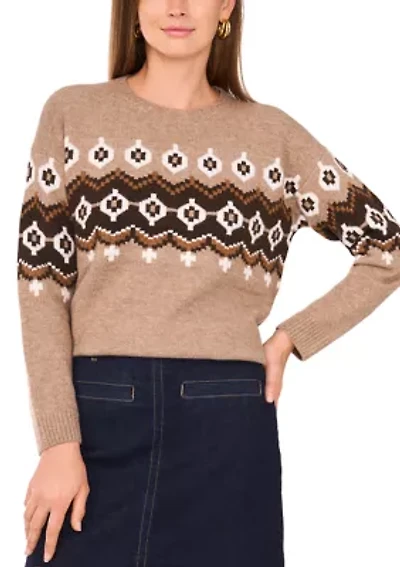 Women's Long Sleeve Crew Neck Sweater