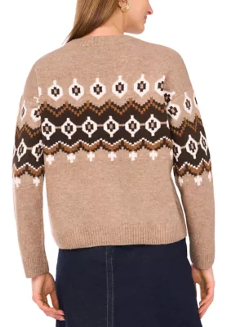 Women's Long Sleeve Crew Neck Sweater