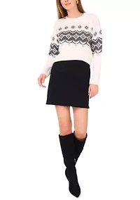 Women's Long Sleeve Crew Neck Sweater