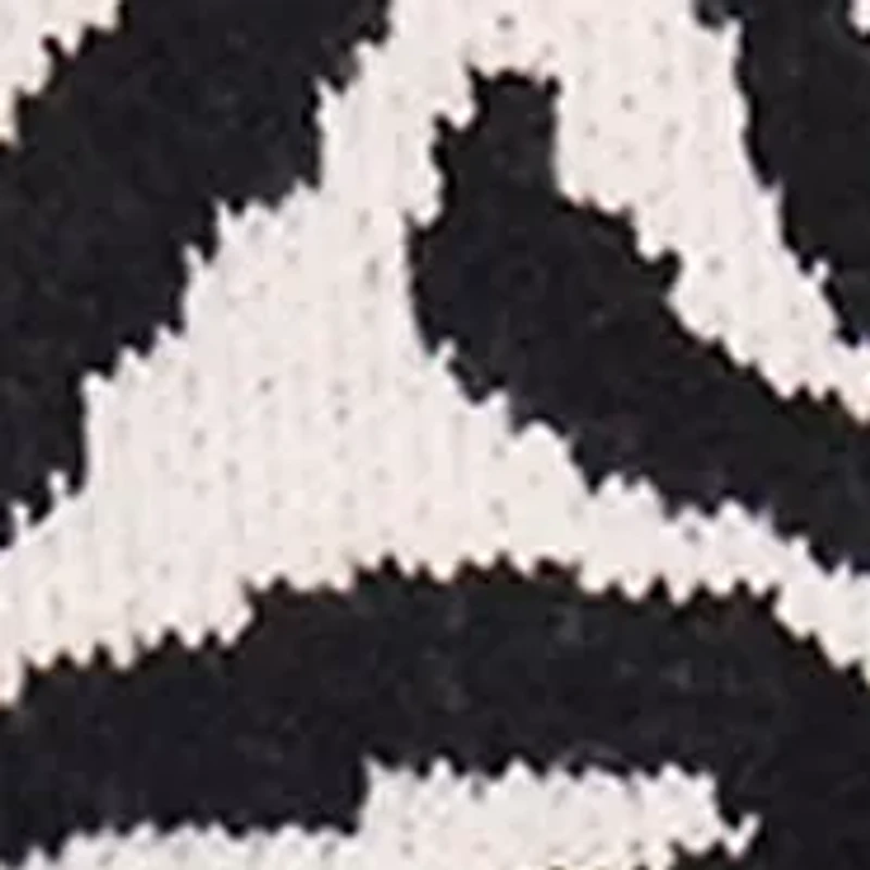 Women's Long Sleeve Tipped Zebra Sweater