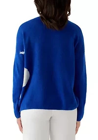 Women's Long Sleeve Floral Sweater