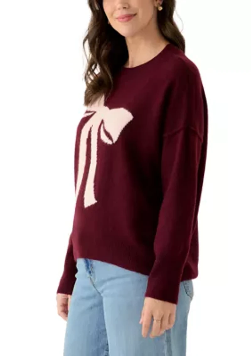 Women's Long Sleeve Bow Sweater