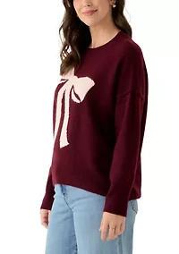 Women's Long Sleeve Bow Sweater