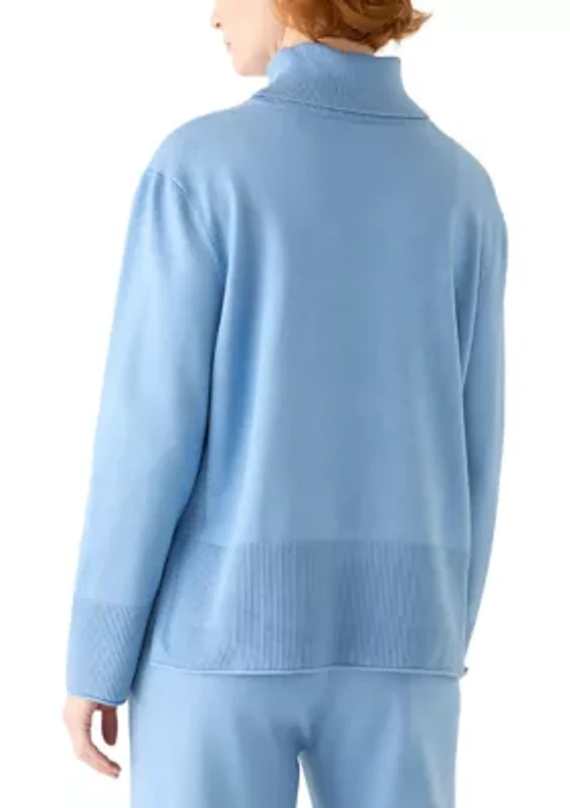 Women's Long Sleeve Split Seam Sweater