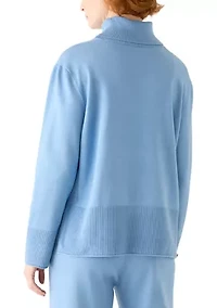 Women's Long Sleeve Split Seam Sweater