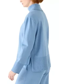 Women's Long Sleeve Split Seam Sweater