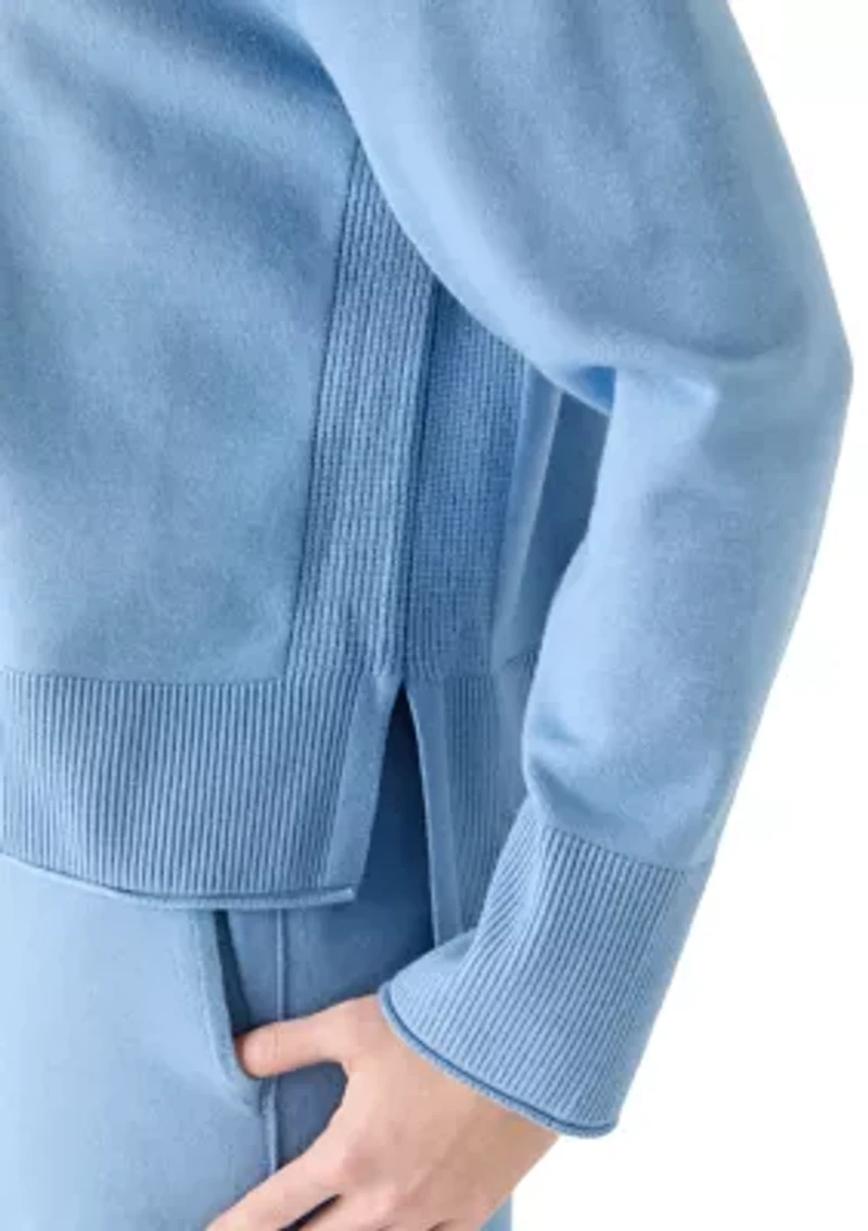 Women's Long Sleeve Split Seam Sweater