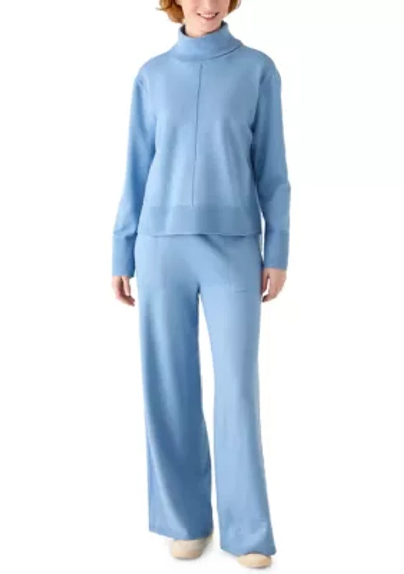 Women's Wide Leg Athletic Sweater Pants