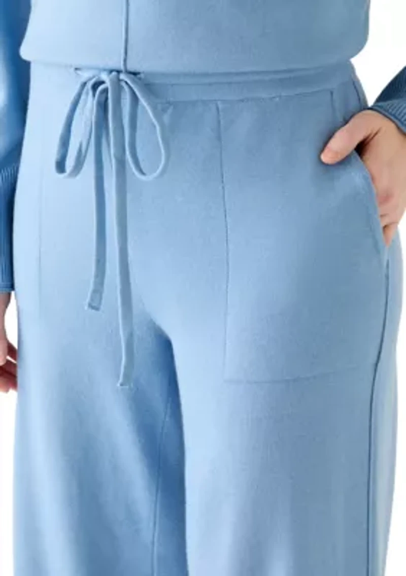 Women's Wide Leg Athletic Sweater Pants