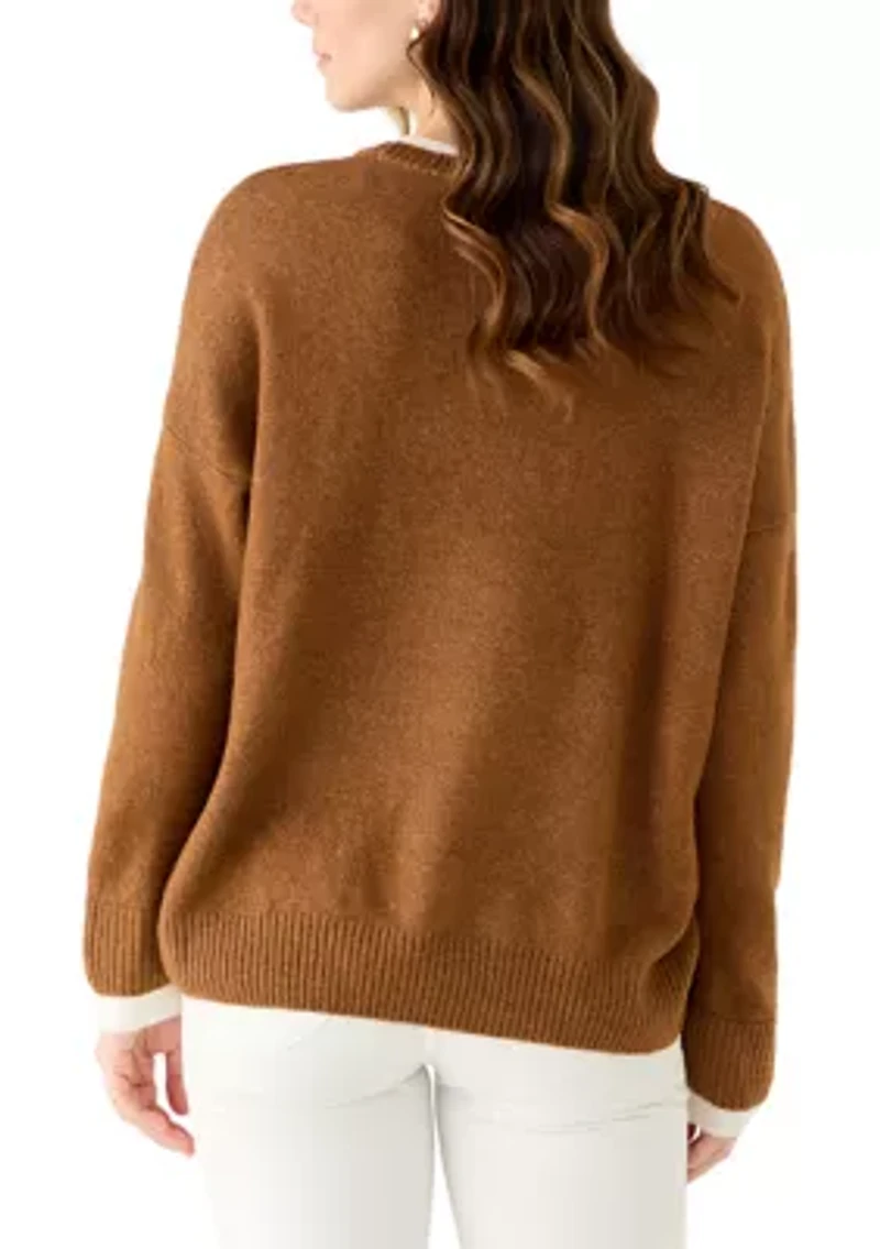 Women's Trim Crew Neck Sweater