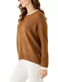 Women's Trim Crew Neck Sweater