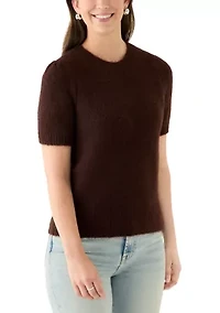 Women's Short Sleeve Crew Neck Sweater
