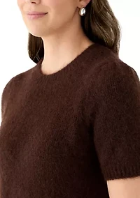 Women's Short Sleeve Crew Neck Sweater