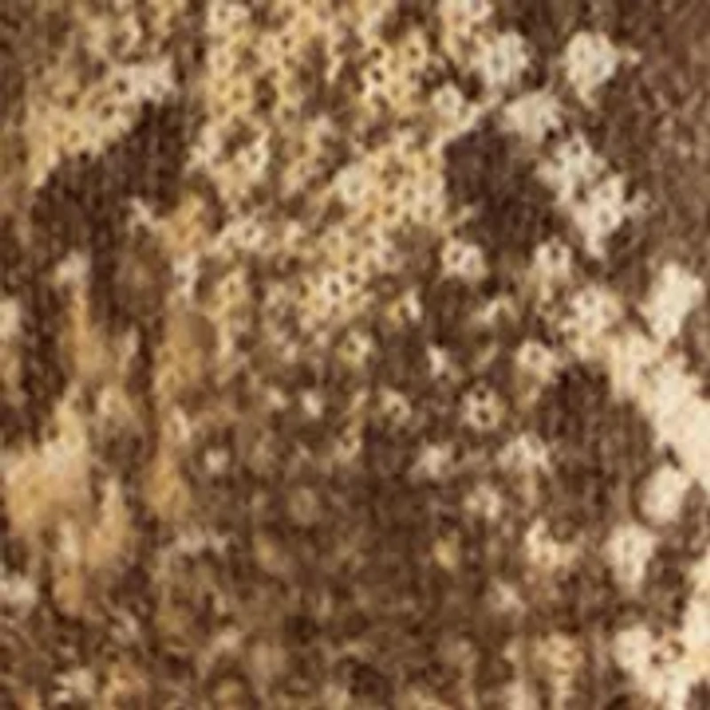 Women's Long Sleeve Snake Print Crew Neck Sweater