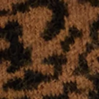 Women's Short Sleeve Tip Leopard Sweater