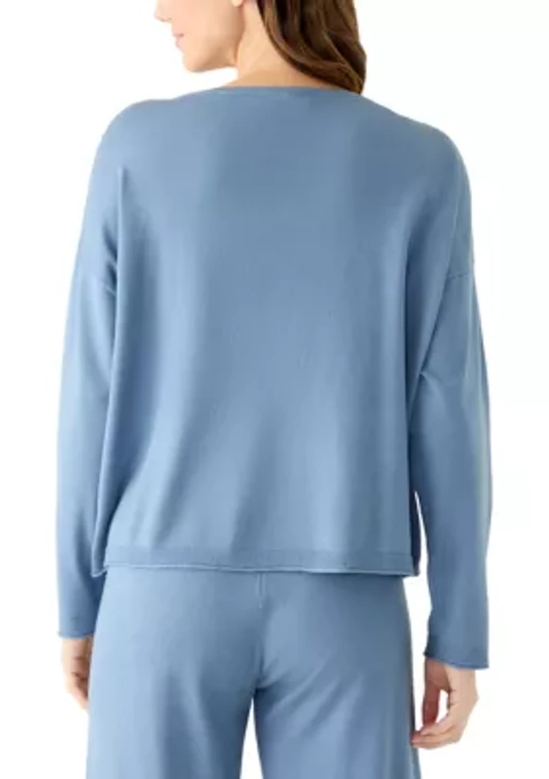 Women's Long Sleeve Boat Neck Sweater