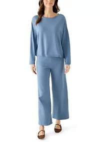 Women's Long Sleeve Boat Neck Sweater