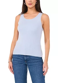 Women's Sleeveless Lurex Sweater Tank Top