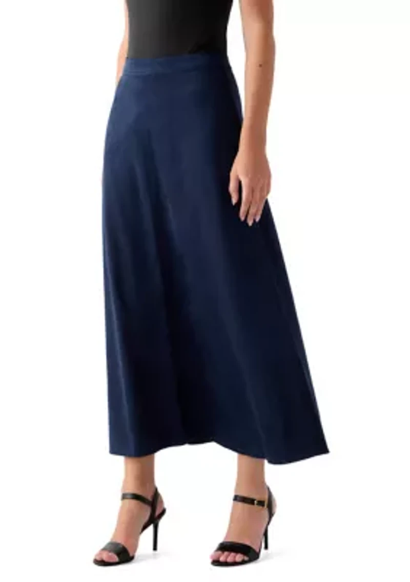 Women's A-Line Vegan Suede Skirt