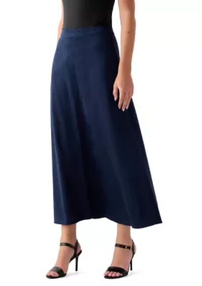 Women's A-Line Vegan Suede Skirt