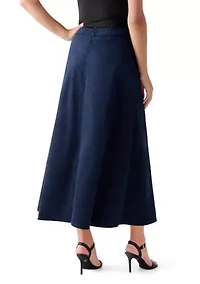 Women's A-Line Vegan Suede Skirt
