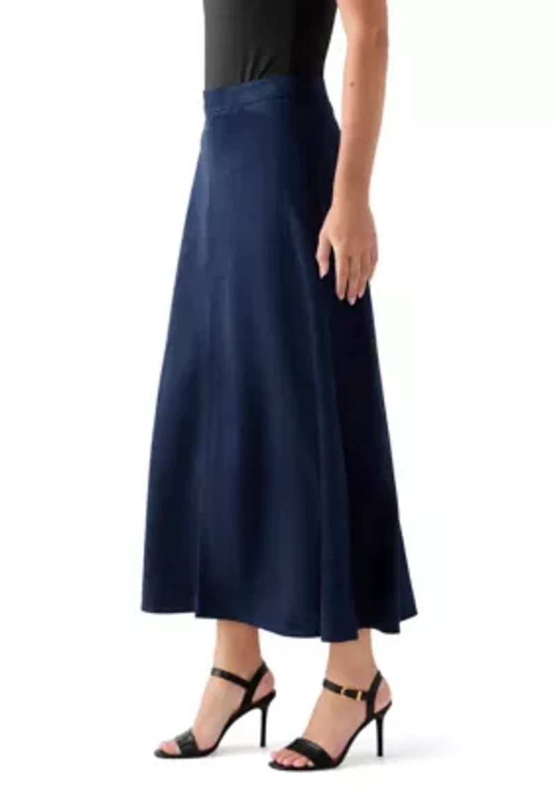 Women's A-Line Vegan Suede Skirt