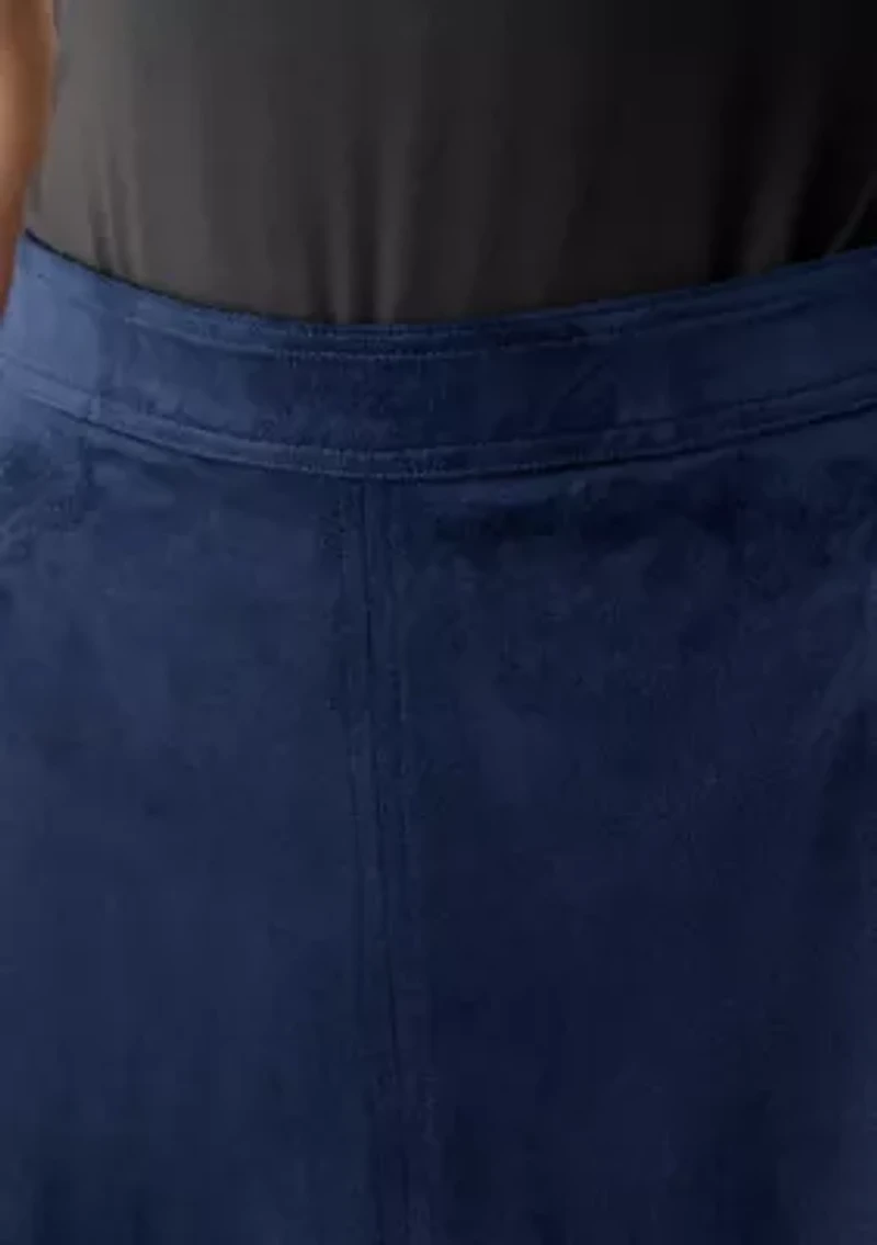 Women's A-Line Vegan Suede Skirt