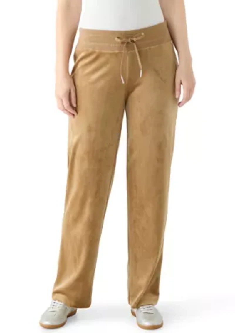 Women's Straight Leg Velour Pants