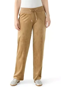 Women's Straight Leg Velour Pants