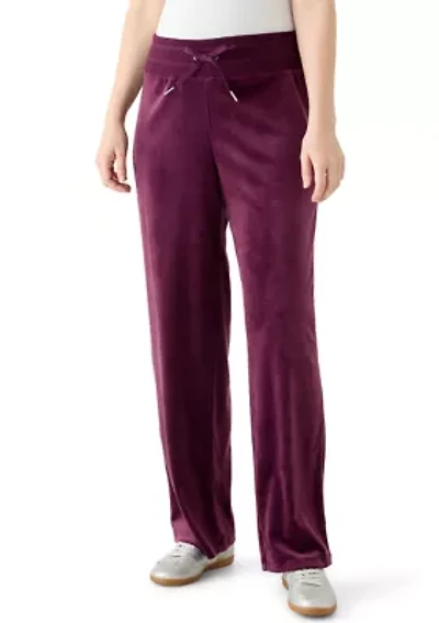 Women's Straight Leg Velour Pants