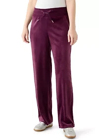 Women's Straight Leg Velour Pants