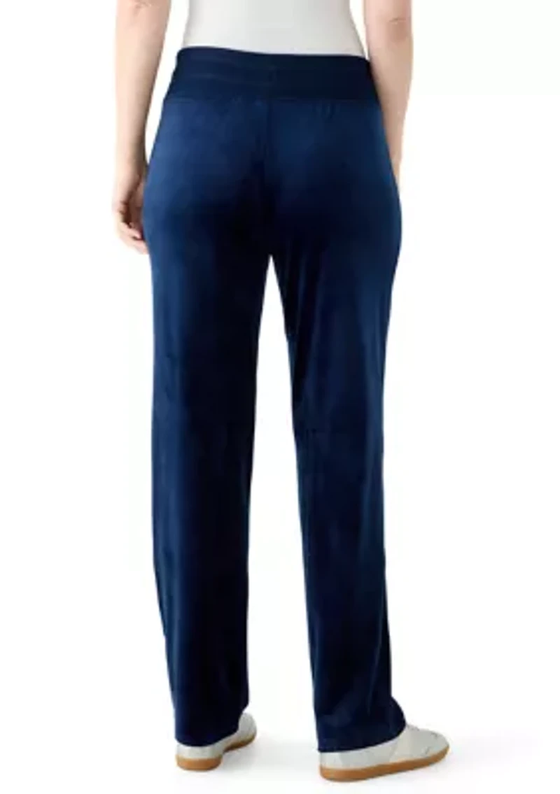 Women's Straight Leg Velour Pants