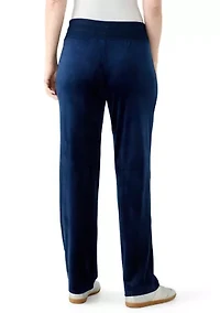Women's Straight Leg Velour Pants