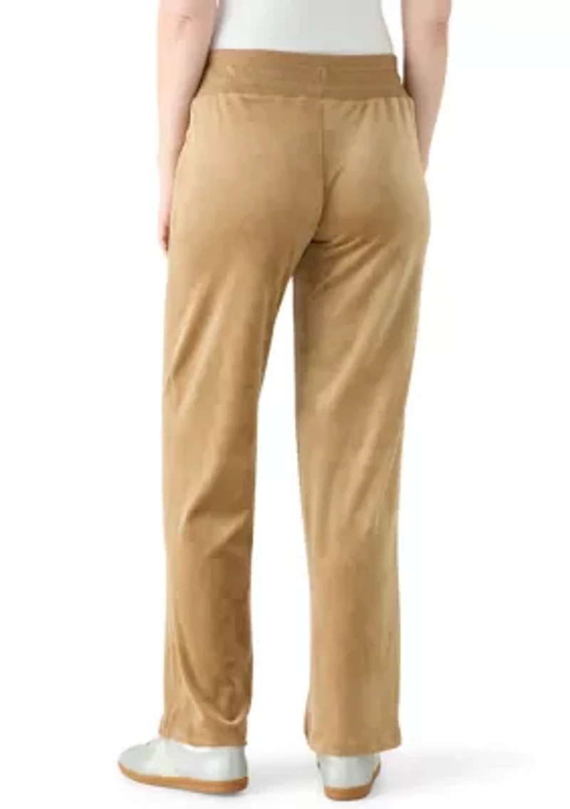 Women's Straight Leg Velour Pants
