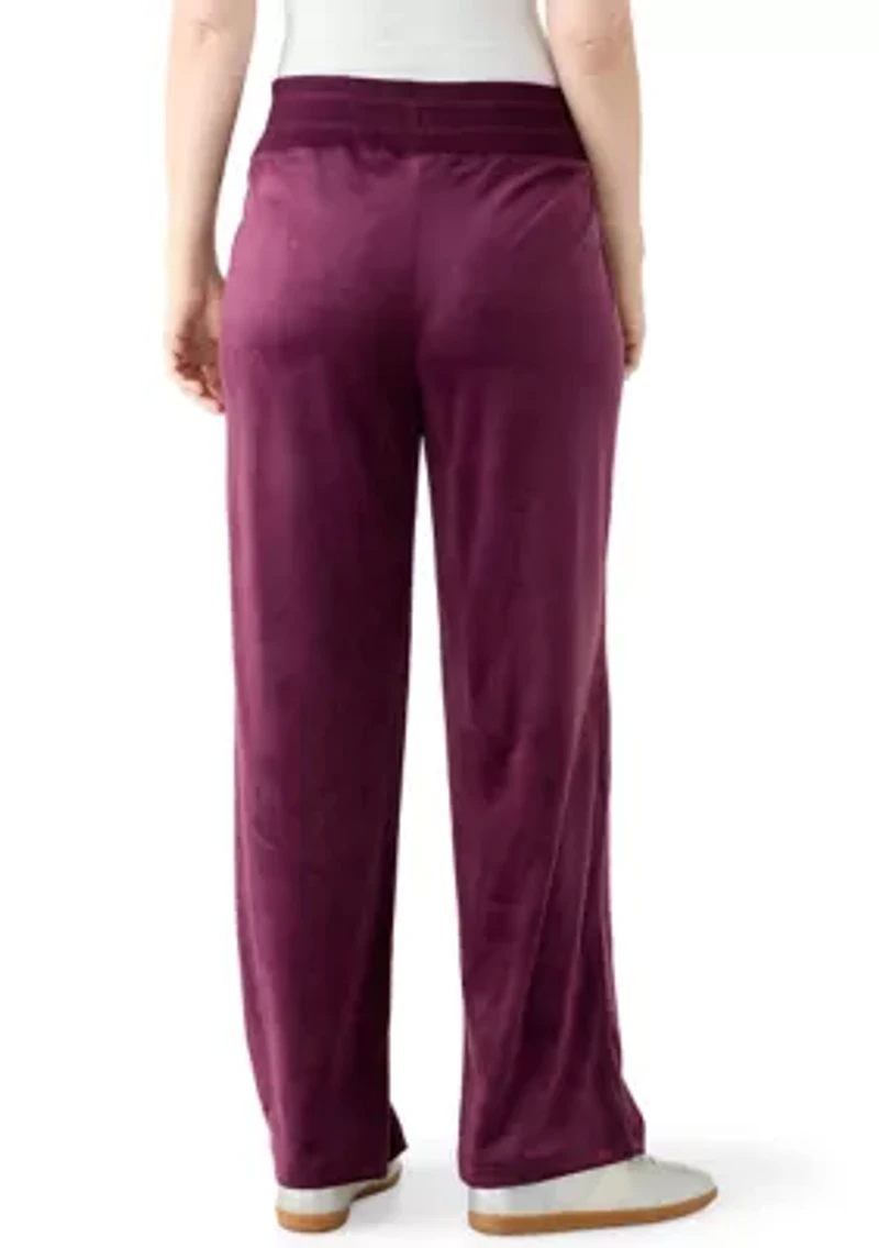 Women's Straight Leg Velour Pants