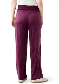 Women's Straight Leg Velour Pants